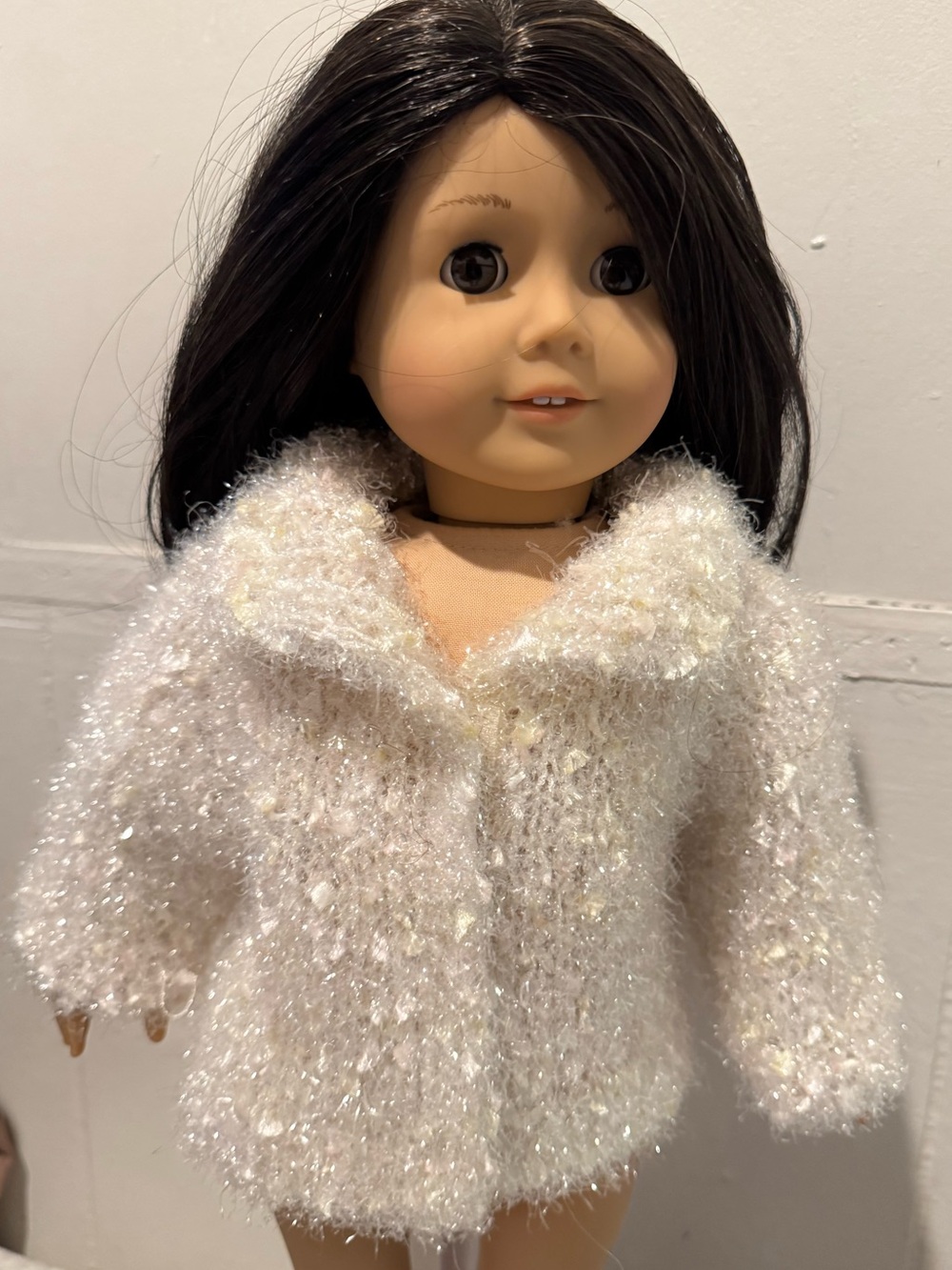 Vintage Pleasant Company American Girl Sparkly White Snowball Sweater Lot